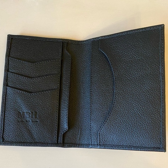 MBH men’s leather black bifold wallet- New- Fine quality leather - Picture 4 of 5
